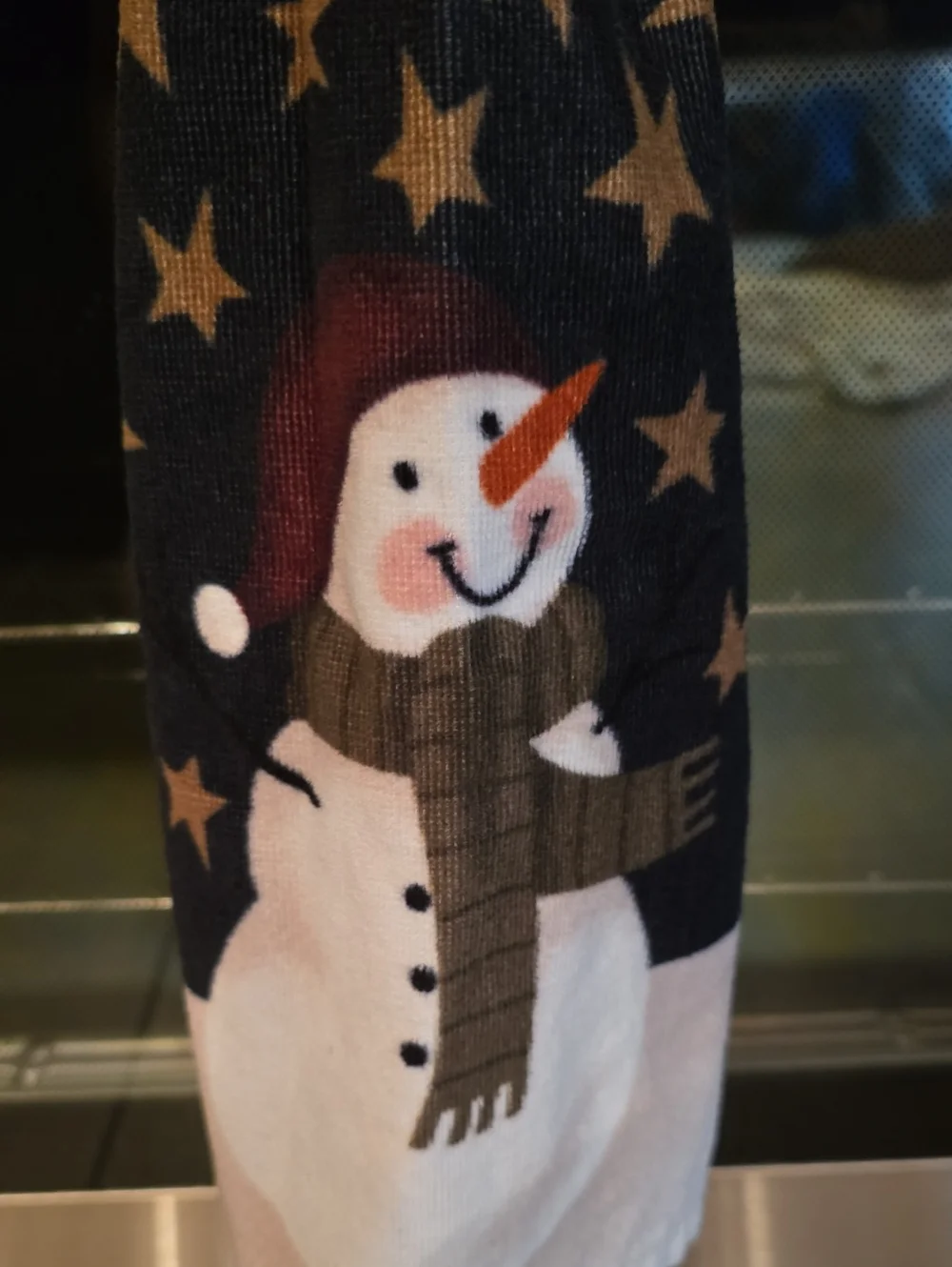 Handmade Hanging Hand Towel - Snowman